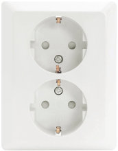 Vägguttag Gamma 2-vägs Malmbergs